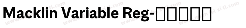 Macklin Variable Reg字体转换